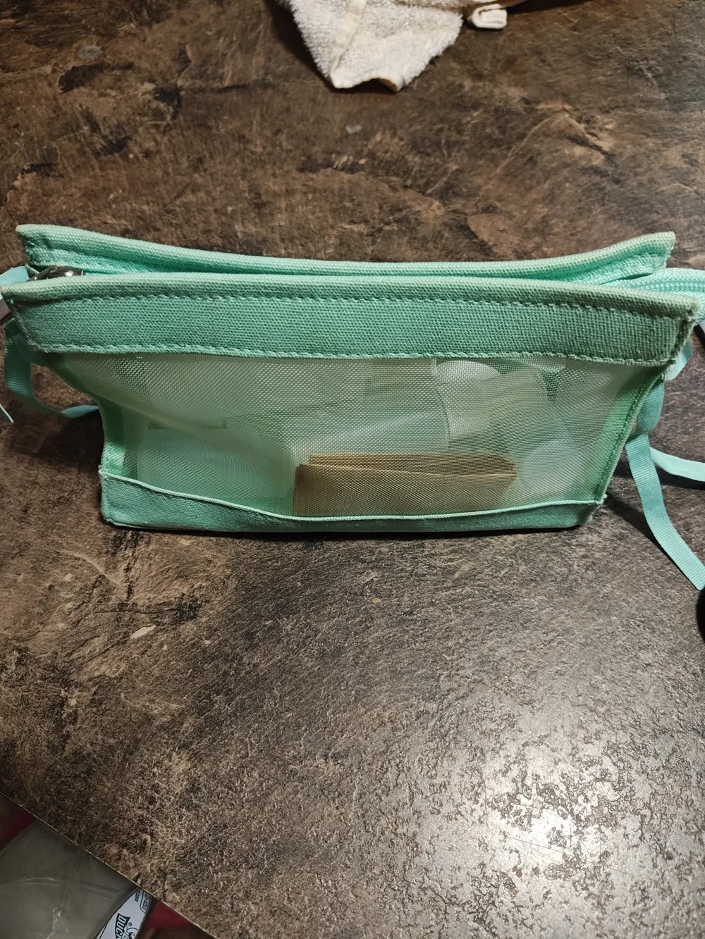 The Body Shop Mint Green Clear Cosmetic Pouch